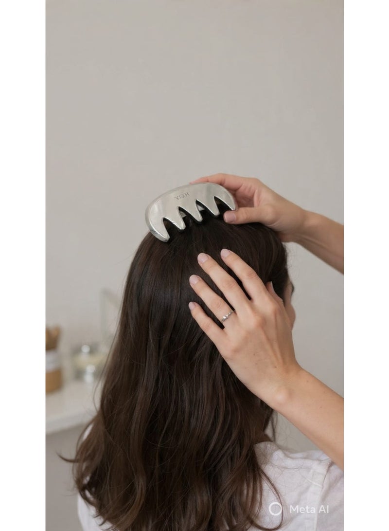 طقم أدوات مساج للوجه وفروة الرأس من الستانلس ستيل – عناية واسترخاء متكاملة - Image 5